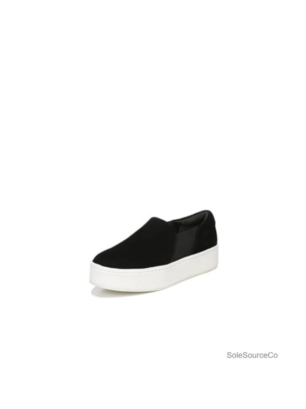 Platform Slip-On Sneaker with Elastic Gores and Rubber Sole